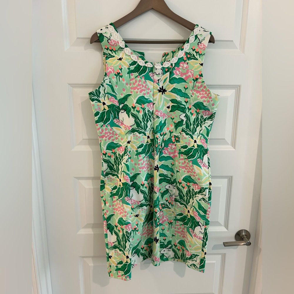 Crown and Ivy Bunny Easter Dress Green White Size 14 - Picture 6 of 11